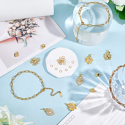 Наборы для самостоятельного изготовления браслета с подвесками в виде сердца&nbsp;DIY-BBC0002-78