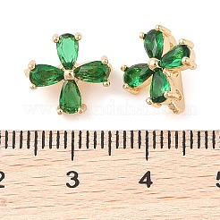Barre distanziatrici in ottone con pavé di zirconi cubici&nbsp;KK-B090-04G-03