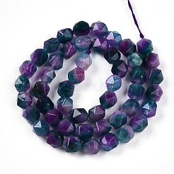 Окрашенные природные белый нефрит бисер пряди&nbsp;G-T139-8mm-45C