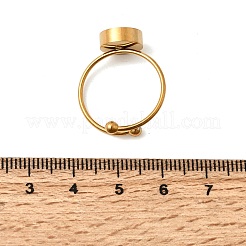 Bagues manchettes ouvertes ajustables en acier inoxydable 304 serties de zirconiums cubiques pour femmes&nbsp;RJEW-B161-01G-03