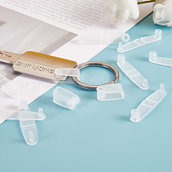 50 stücke abzeichen riemen clip weiß schlüsselanhänger stecker kunststoff keychain clip für kartenhalter&nbsp;JX291A