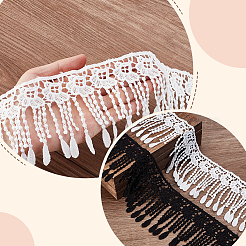 6 ярд двухцветного кружева с кисточками&nbsp;OCOR-GA0002-78