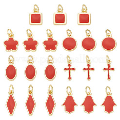 21шт 7 стиля латунные эмалевые подвески&nbsp;KK-TA0003-19D