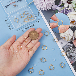 20 шт. фурнитура для сережек-клипс из нержавеющей стали 304 STAS-BBC0003-25