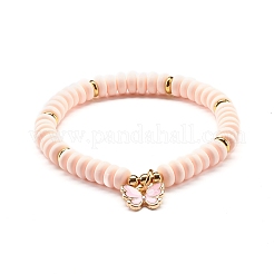 Браслет с подвеской из эмали в виде бабочки для девочек-подростков&nbsp;BJEW-JB06917