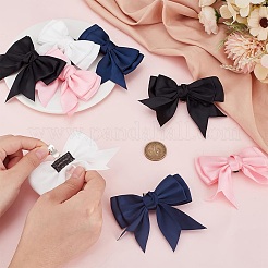 8 шт. 4-х цветный съемный бант из атласной ленты для украшения обуви&nbsp;DIY-PH0023-71