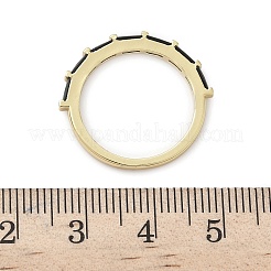 Anillos de dedo de circonita cúbica con micro pavé de latón para mujer&nbsp;RJEW-H256-10G-01
