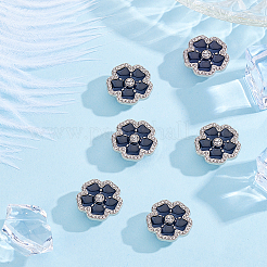 6 bouton de manchette en alliage de strass&nbsp;BUTT-ME0001-34A