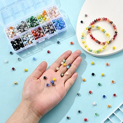 500шт 10 цвета гальванические стеклянные бусины&nbsp;EGLA-YW0001-81