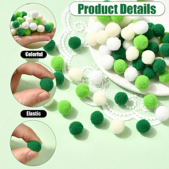 400 шт. шарики-помпоны из полиэстера 4 цветов&nbsp;DIY-SC0031-37A