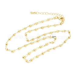 Collane ovali ondulate in ottone per donna&nbsp;NJEW-F366-03A