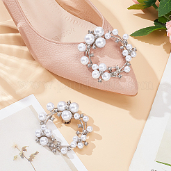 2шт украшения для обуви из сплава со стразами&nbsp;FIND-GF0006-57