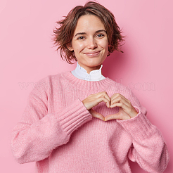 Съемная рубашка из полиэстера женская с накладным воротником&nbsp;DIY-WH20048-037A