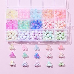 Прозрачные и двухцветные непрозрачные акриловые бусины&nbsp;SACR-FS0001-24