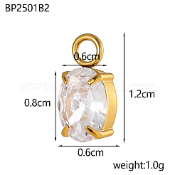 Подвески из нержавеющей стали 304 со стразами&nbsp;STAS-OY003-86G