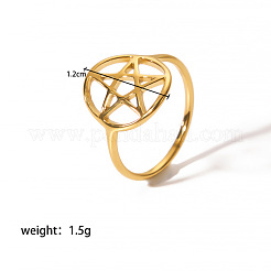 Женское кольцо-звезда из нержавеющей стали 304&nbsp;EU4995-8