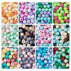 72 г 12 цвета непрозрачные акриловые бусины&nbsp;OACR-TA0003-91
