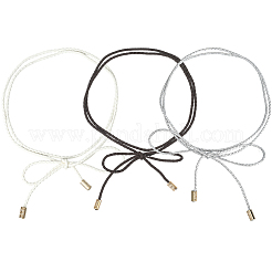 3 шт. 3-х цветные плетеные ремни-цепочки из искусственной кожи&nbsp;AJEW-GF0011-99