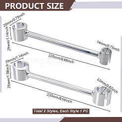 2 шт. гаечные ключи из хромованадиевой стали&nbsp;TOOL-WH0165-32