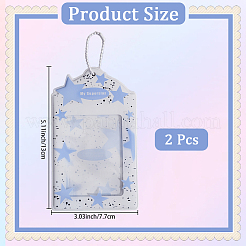 2 шт. держатели для фотокарточек из ПВХ со звездным узором&nbsp;DIY-CP0013-23B