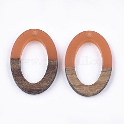 Pendentifs en bois de résine et de noyer&nbsp;RESI-S358-29F