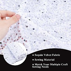 2 Yards Samtstoff mit Haustierpailletten&nbsp;AJEW-DC0001-87B