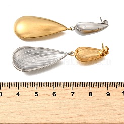 Двухцветные серьги-гвоздики из нержавеющей стали 304&nbsp;EJEW-M104-01A-PG