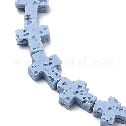 Fili di perle di roccia lavica sintetica&nbsp;G-B087-01A-06