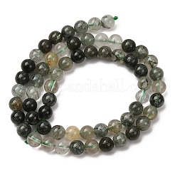Natürlichen grünen Rutilquarz Perlen Stränge&nbsp;G-E561-14-6mm