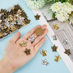 120 шт. 3-х цветные подвески в тибетском стиле&nbsp;TIBEP-DC0001-05