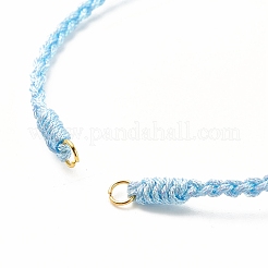 Bracciale in corda intrecciata con filo di poliestere&nbsp;AJEW-JB01119