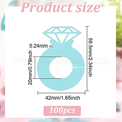 Etiquetas de encantos de copa de vino de anillo de diamante de papel&nbsp;AJEW-WH0001-71D