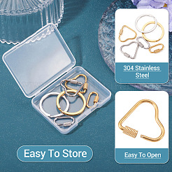 6 шт. 6 стиля разъемных брелоков из нержавеющей стали 304&nbsp;STAS-TA0003-46