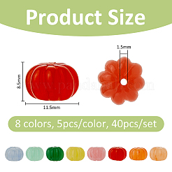 40шт 8 цвета пластиковые бусины&nbsp;KY-FH0001-43