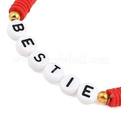 30 bracciale fatto a mano in argilla polimerica e perline acriliche&nbsp;BJEW-PH02007