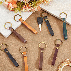 10шт брелок из коровьей кожи 5 цветов&nbsp;KEYC-SC0001-67