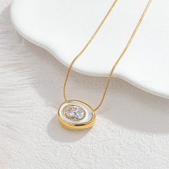 Colliers pendentifs demi-œuf en acier inoxydable 304&nbsp;WG1BB27-01