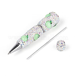 Stylo à bille pavé de strass en résine et argile polymère&nbsp;AJEW-T013-04M-1