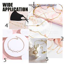 Латунные бисерные цепочки ручной работы&nbsp;CHC-CA0001-06