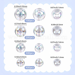 1000шт 4 стиля прозрачные акриловые бусины&nbsp;MACR-PA0001-02