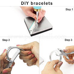 10 ébauche de bracelet en aluminium&nbsp;MAK-BBC0001-34