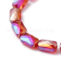 Transparentes perles de verre de galvanoplastie brins&nbsp;EGLA-I017-03-AB01
