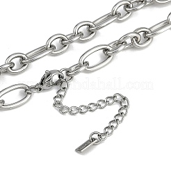 304 нержавеющая сталь замок подвеска Фигаро цепи ожерелья&nbsp;NJEW-I129-02P