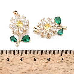 Colgantes giratorios de latón con micropavé de circonitas cúbicas&nbsp;X-KK-A287-02G