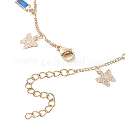 Браслеты с подвесками из латуни и стекла для женщин&nbsp;BJEW-JB13120