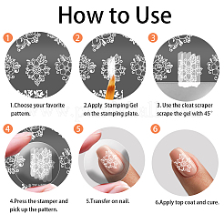 DIY-Nagelkunst-Vorlagen aus Edelstahl&nbsp;MRMJ-WH0092-035