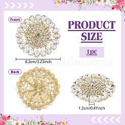 Aplique de rhinestone de latón&nbsp;DIY-FG0009-88A