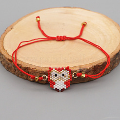 Modische Eulen-Armbänder aus Glasperlen&nbsp;VY0389-2