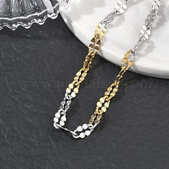 Pulseras de cadena chapada en acero inoxidable 304 para mujer&nbsp;BJEW-D466-08C-GP