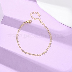 Браслеты-цепочки из латуни для женщин&nbsp;BJEW-C140-22G